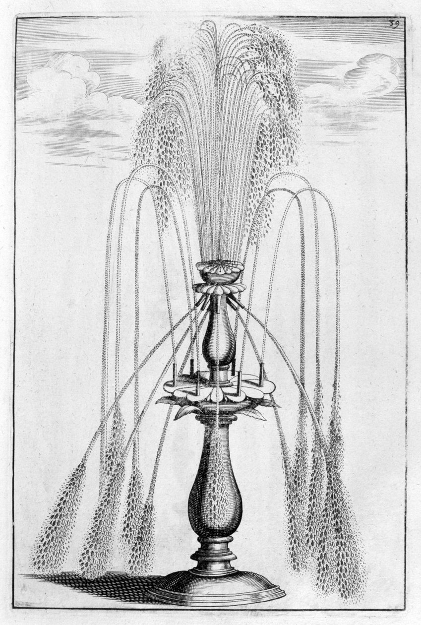 Projeto de fonte ornamental, 1664 de Georg Andreas Bockler