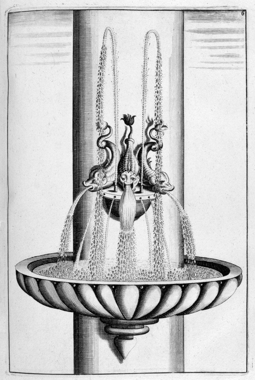 Projeto de fonte ornamental, 1664 de Georg Andreas Bockler