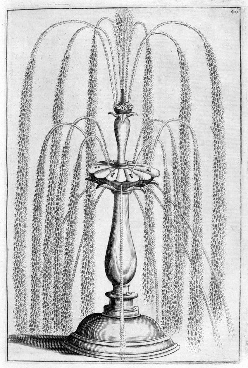 Projeto de fonte ornamental, 1664 de Georg Andreas Bockler