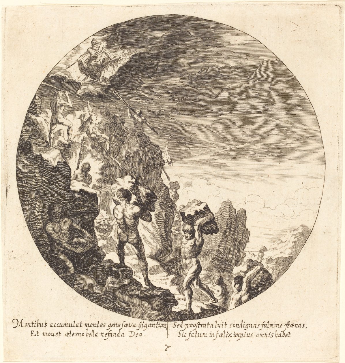 Gigantes repelidos por Júpiter de Georg Andreas Wolfgang the Elder