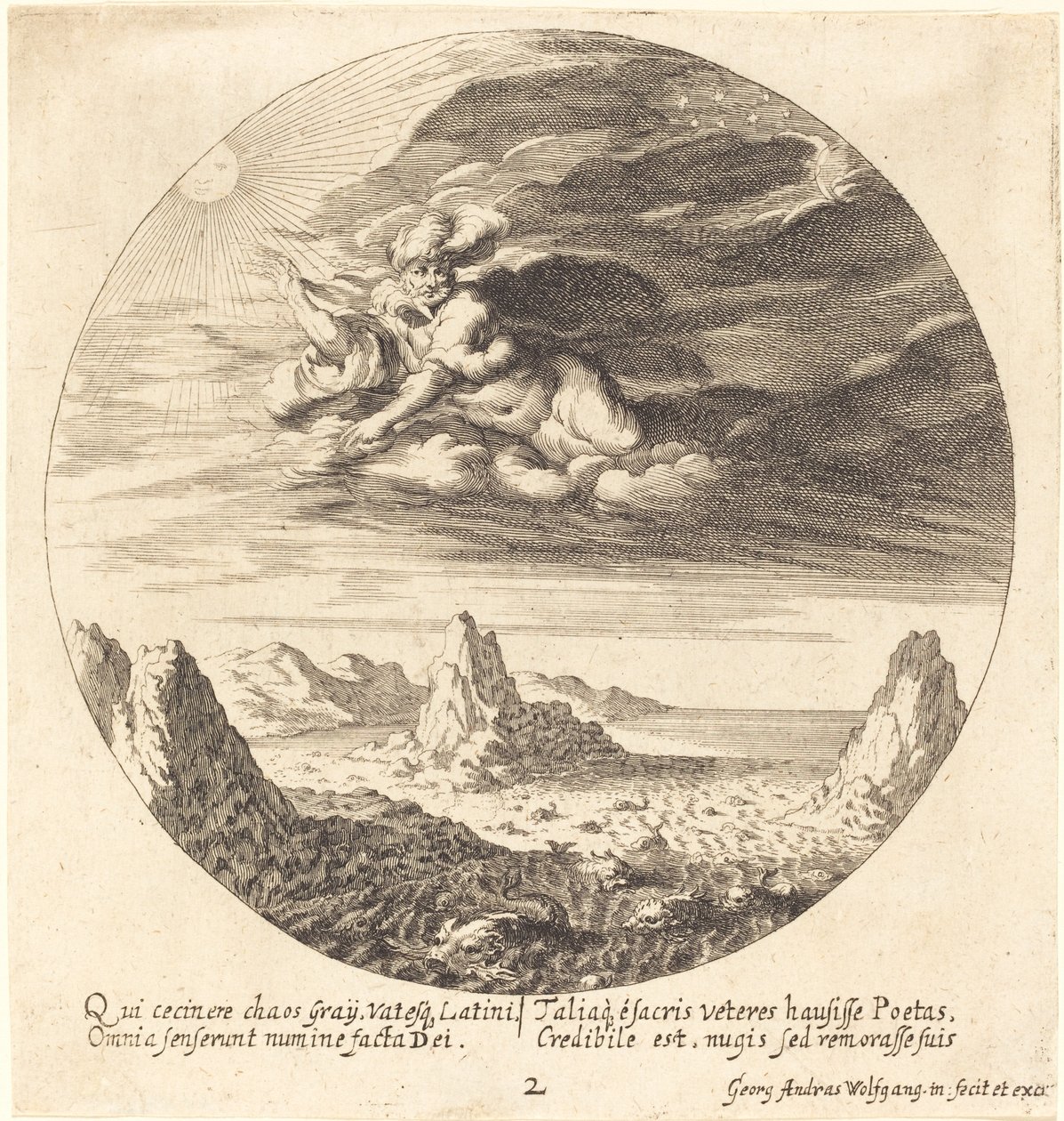 Deus Criando Ordem do Caos de Georg Andreas Wolfgang the Elder