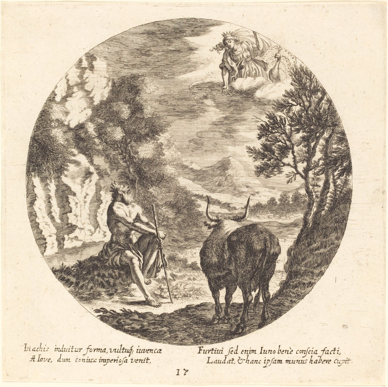 Júpiter transformando Io em uma vaca de Georg Andreas Wolfgang the Elder