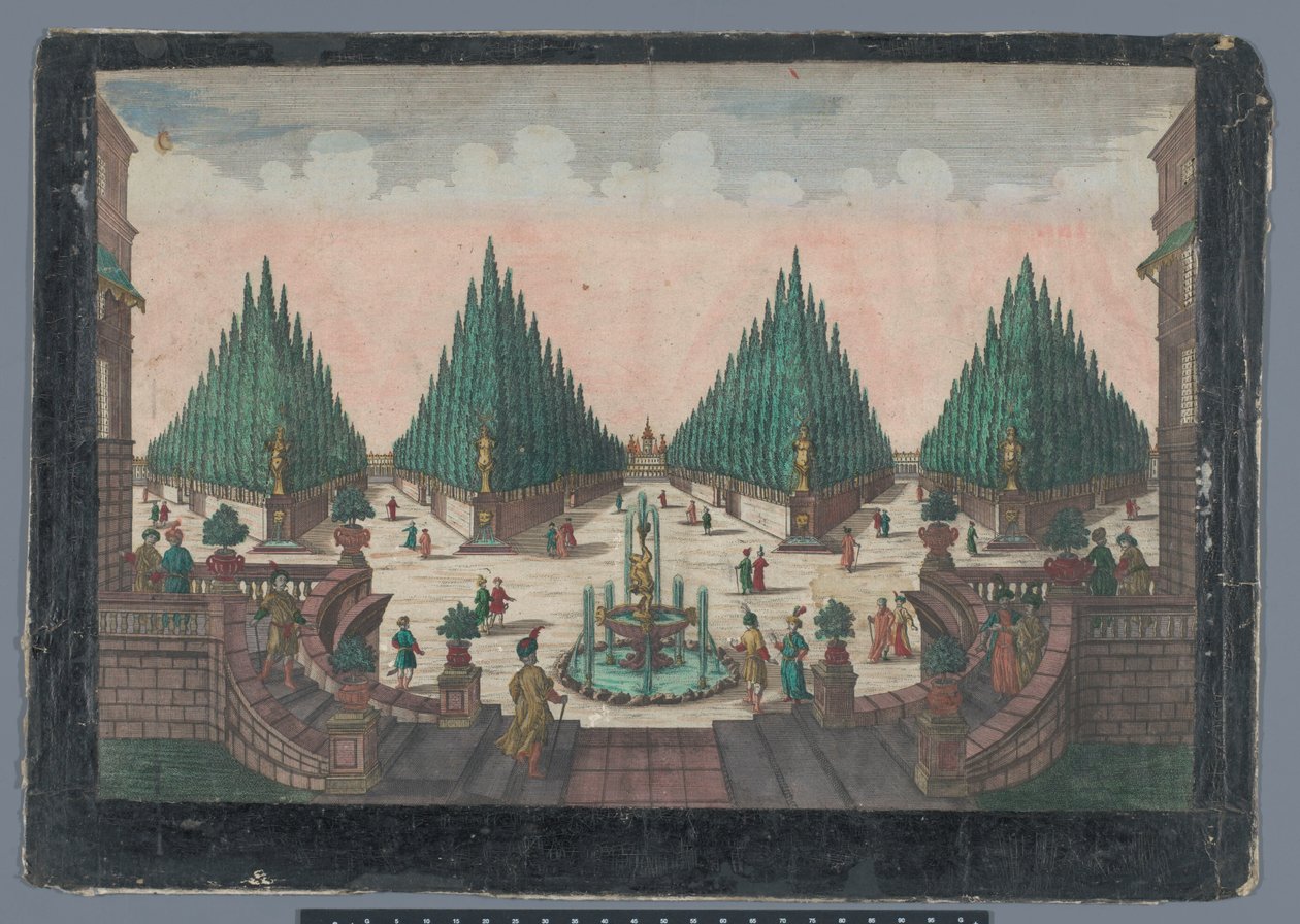 Vista de um jardim de ciprestes em Constantinopla
Prospecção de um jardim de ciprestes de Georg Balthasar Probst (possibly)