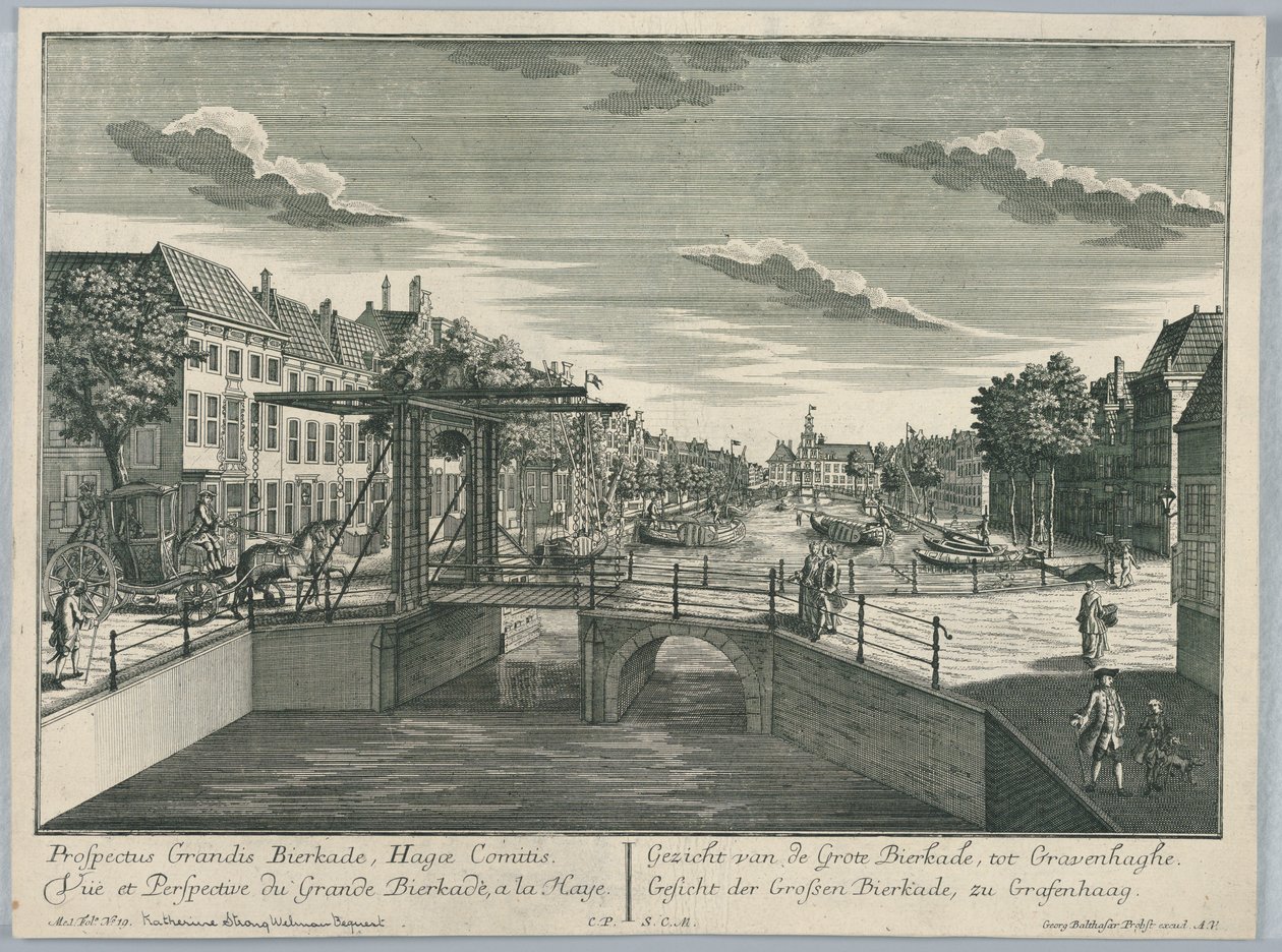 Peep-show, Vista da Grande Bierkade, Haia de Georg Balthasar Probst
