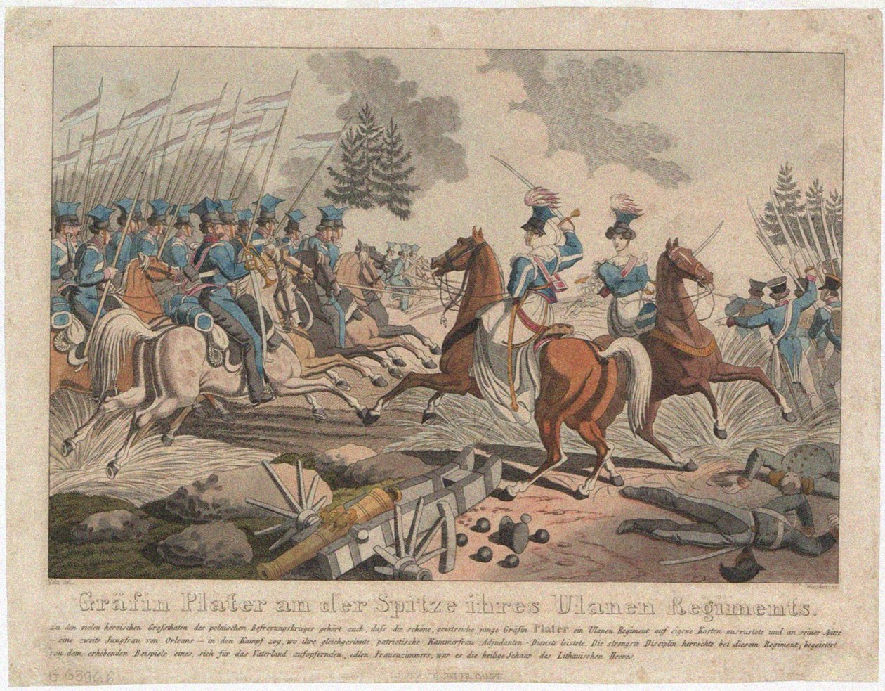 Emilia Plater na insurreição de novembro de 1831 de Georg Benedikt Wunder