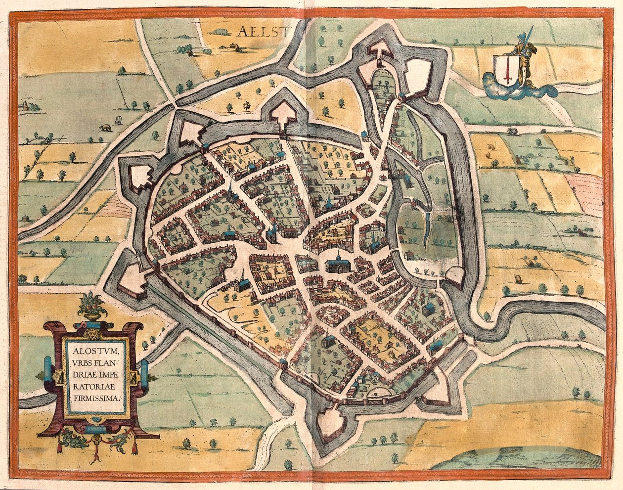 Aalst, Bélgica - em "Civitates Orbis Terrarum" de Georg Braun, Colónia 1617 de Georg Braun