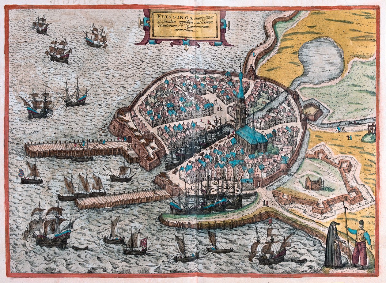 Flenish, Bélgica - em "Civitates Orbis Terrarum" de Georg Braun, Colónia 1617 de Georg Braun