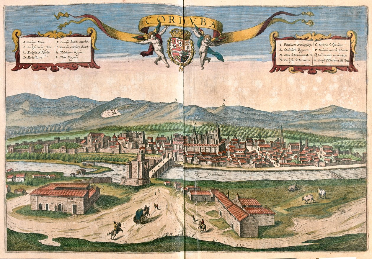 Fontainebleau, França - em "Civitates Orbis Terrarum" de Georg Braun, Colónia 1617 de Georg Braun