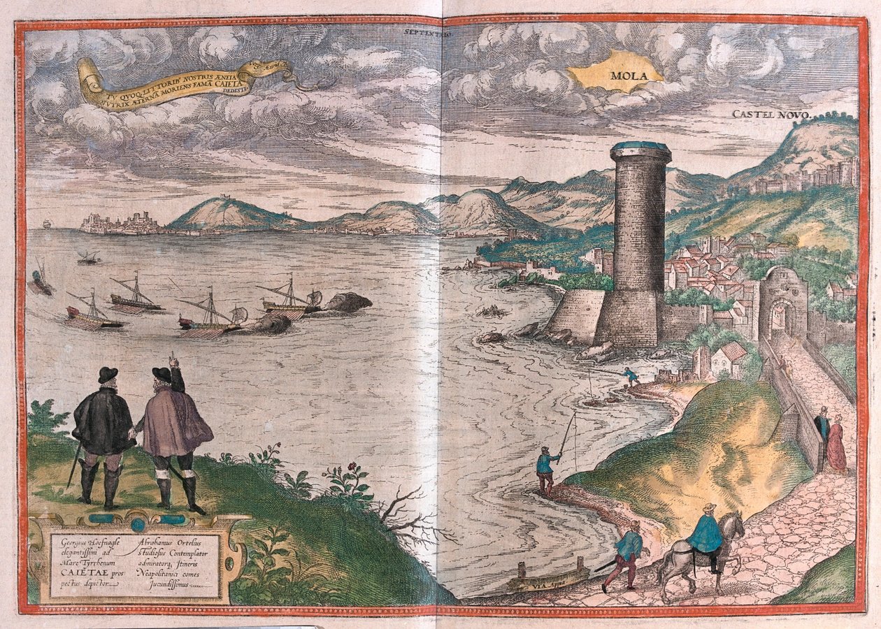 Mola de Bari, Itália - em "Civitates Orbis Terrarum" de Georg Braun, Colónia 1617 de Georg Braun