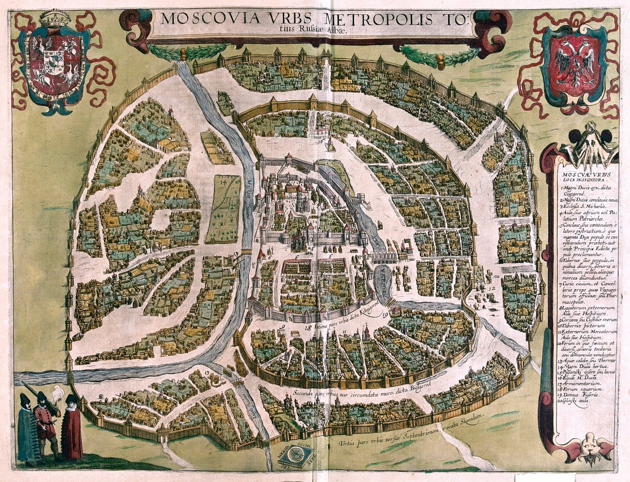 Moscovo, Rússia - em "Civitates Orbis Terrarum" de Georg Braun, Colónia 1617 de Georg Braun
