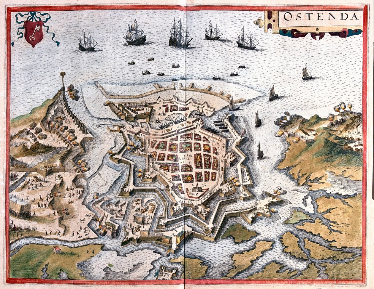 Ostende, Bélgica - em "Civitates Orbis Terrarum" de Georg Braun, Colónia 1617 de Georg Braun
