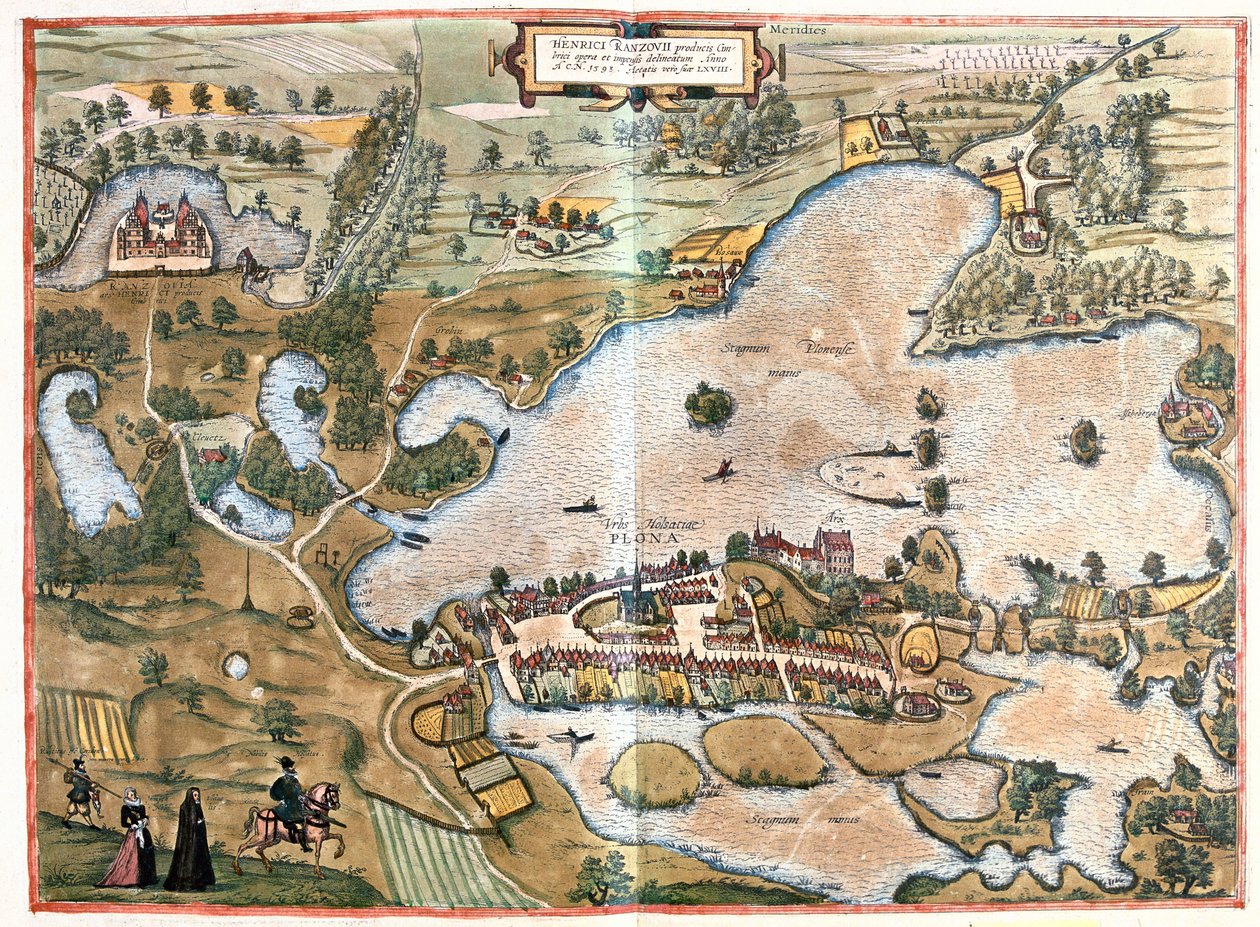 Schleswing, Holstein, Alemanha - em "Civitates Orbis Terrarum" de Georg Braun, Colónia 1617 de Georg Braun