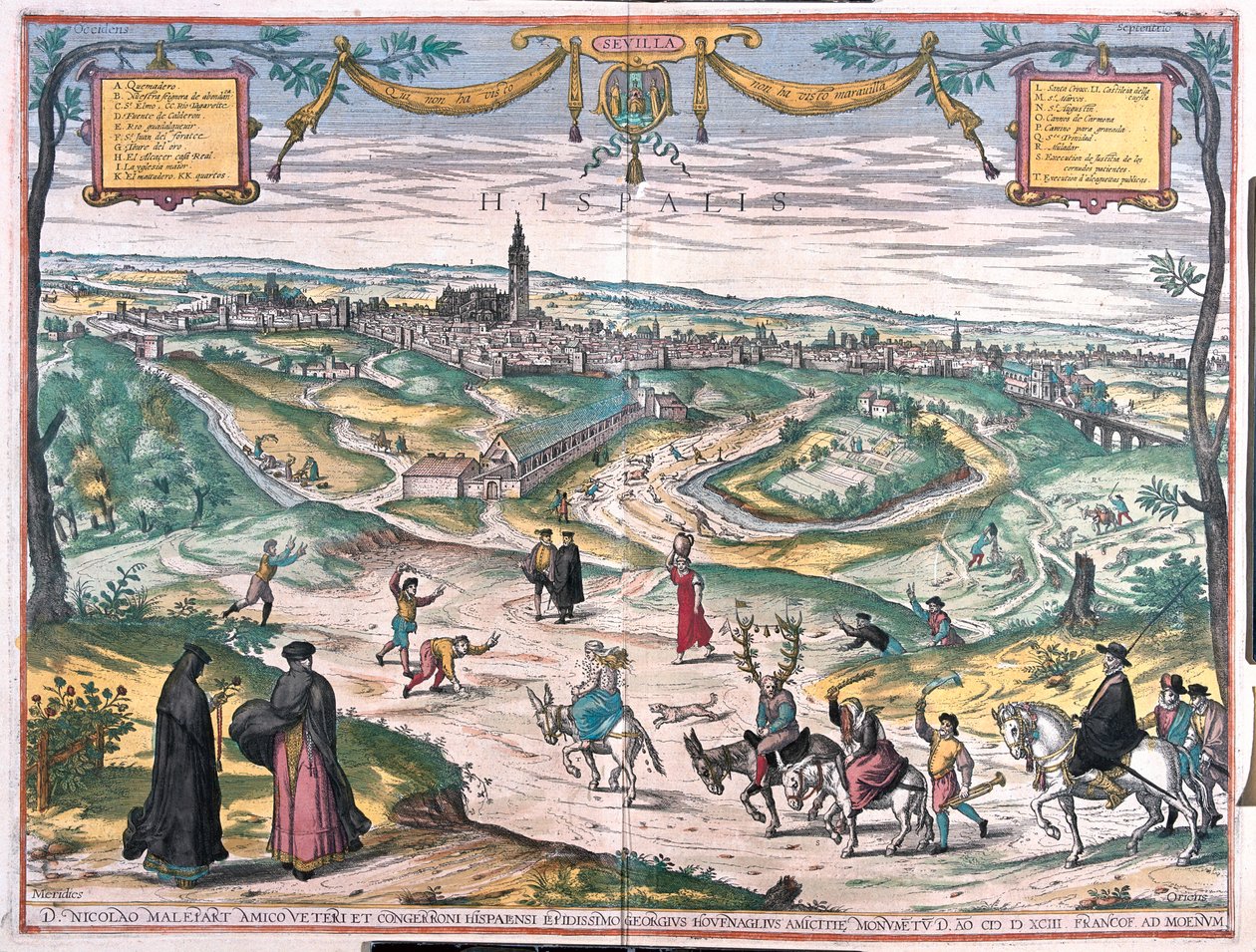Seviglia, Espanha - em "Civitates Orbis Terrarum" de Georg Braun, Colónia 1617 de Georg Braun