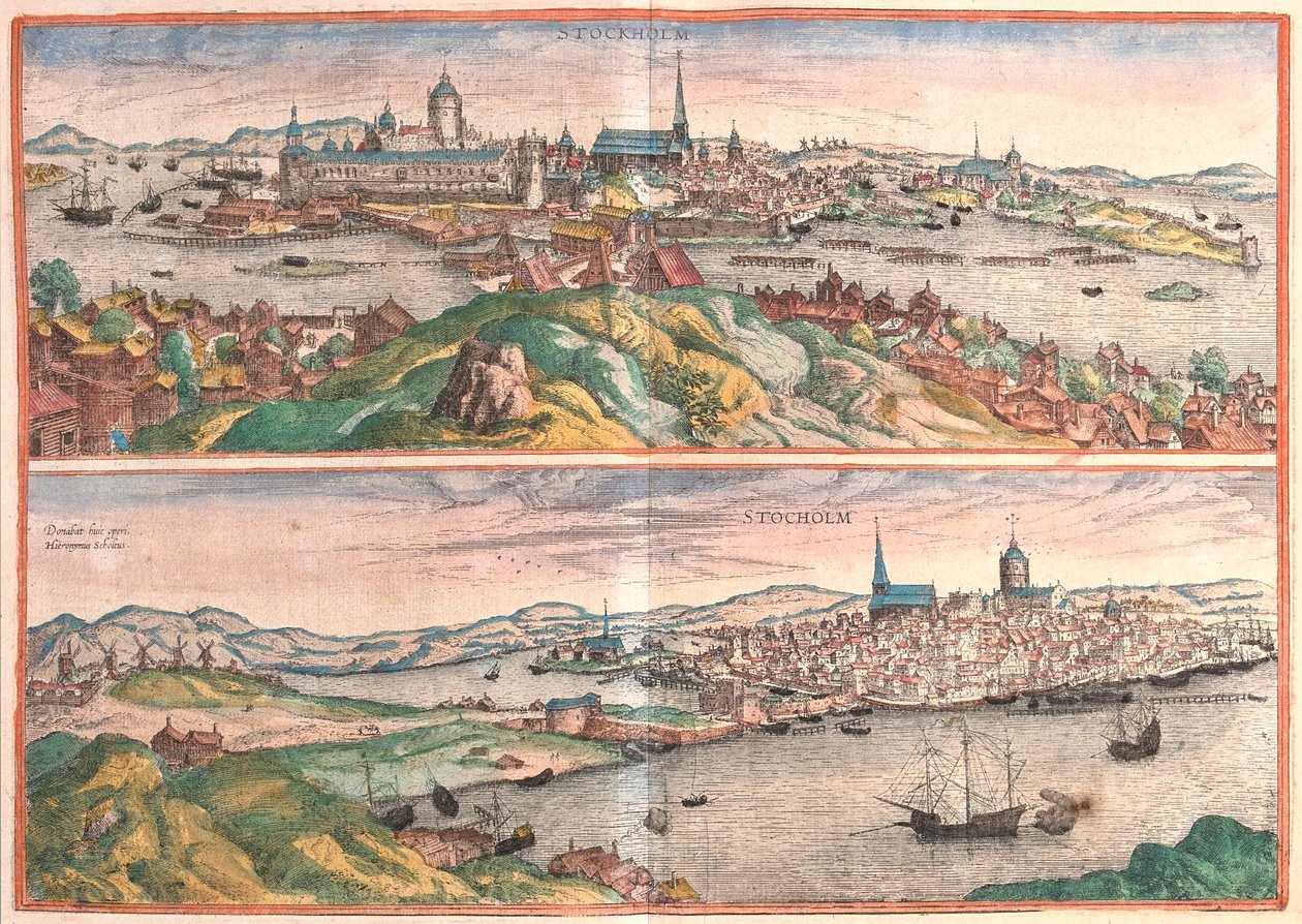 Estocolmo, Suécia - em "Civitates Orbis Terrarum" de Georg Braun, Colónia 1617 de Georg Braun