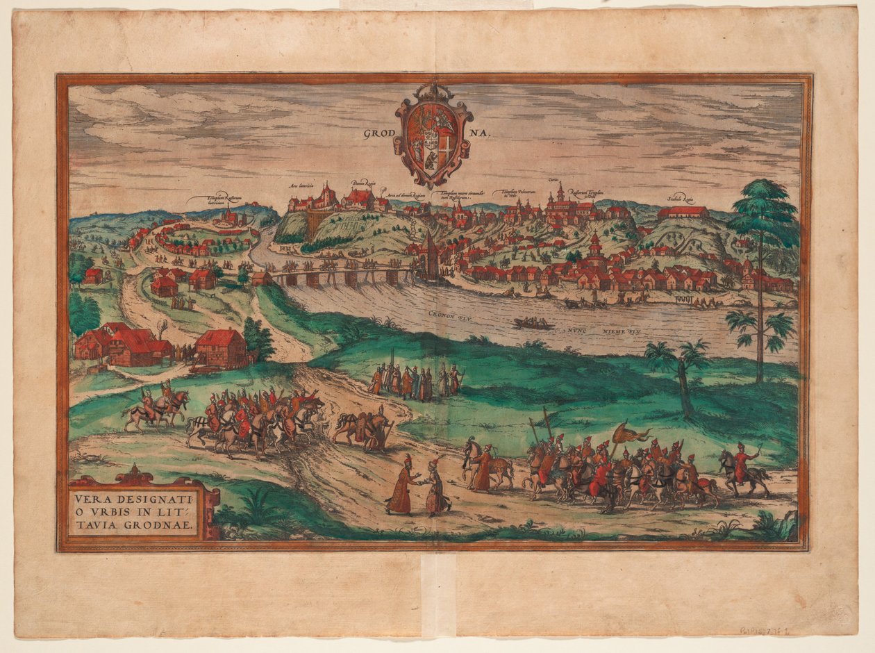 De Grodno cidades da Terra de 1577 de Georg Braun und Franz Hogenberg