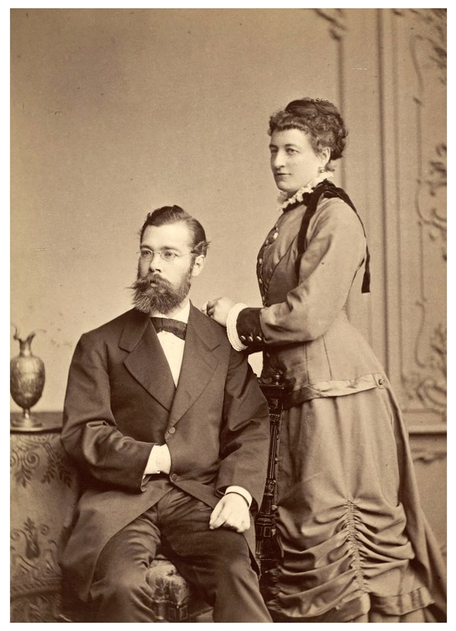 Retrato de Hermann von Ihering com sua primeira esposa, Anna Maria Clara Belzer Wolf de Georg Brokesch