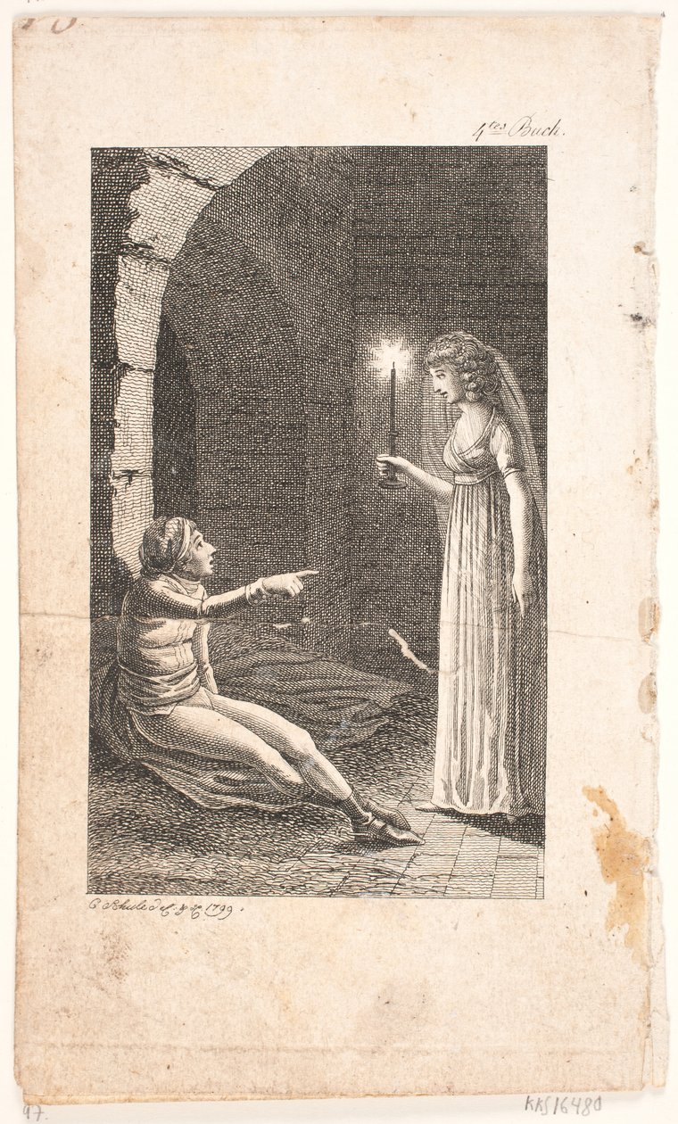 Ilustração com cena de prisão de Georg Christian Schule