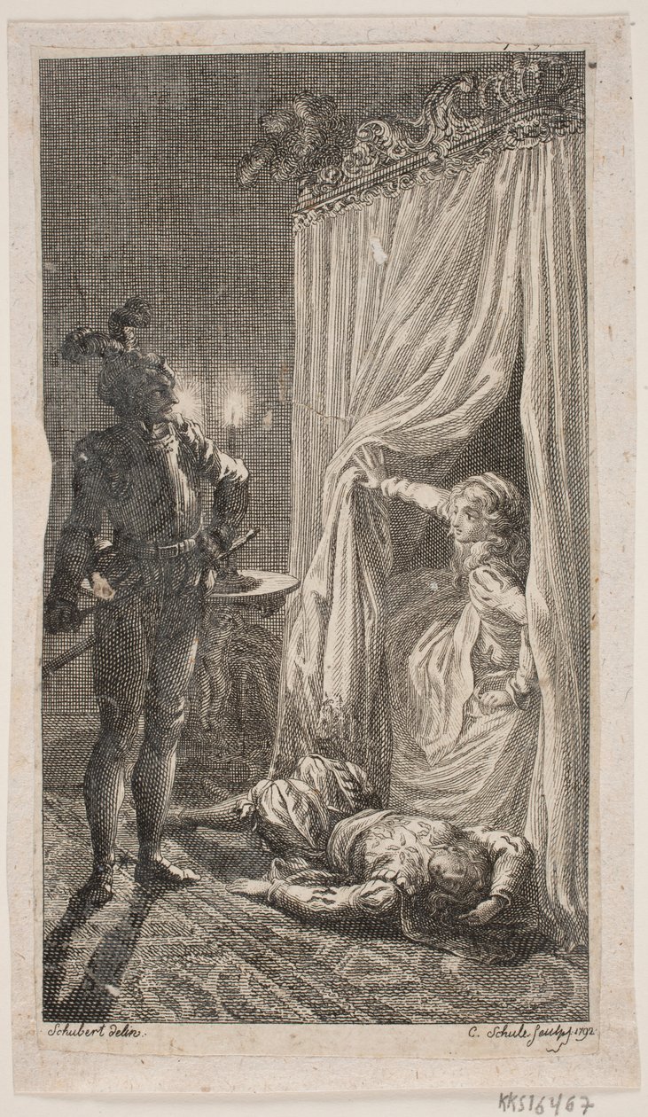 Ilustração com cena do quarto de Georg Christian Schule