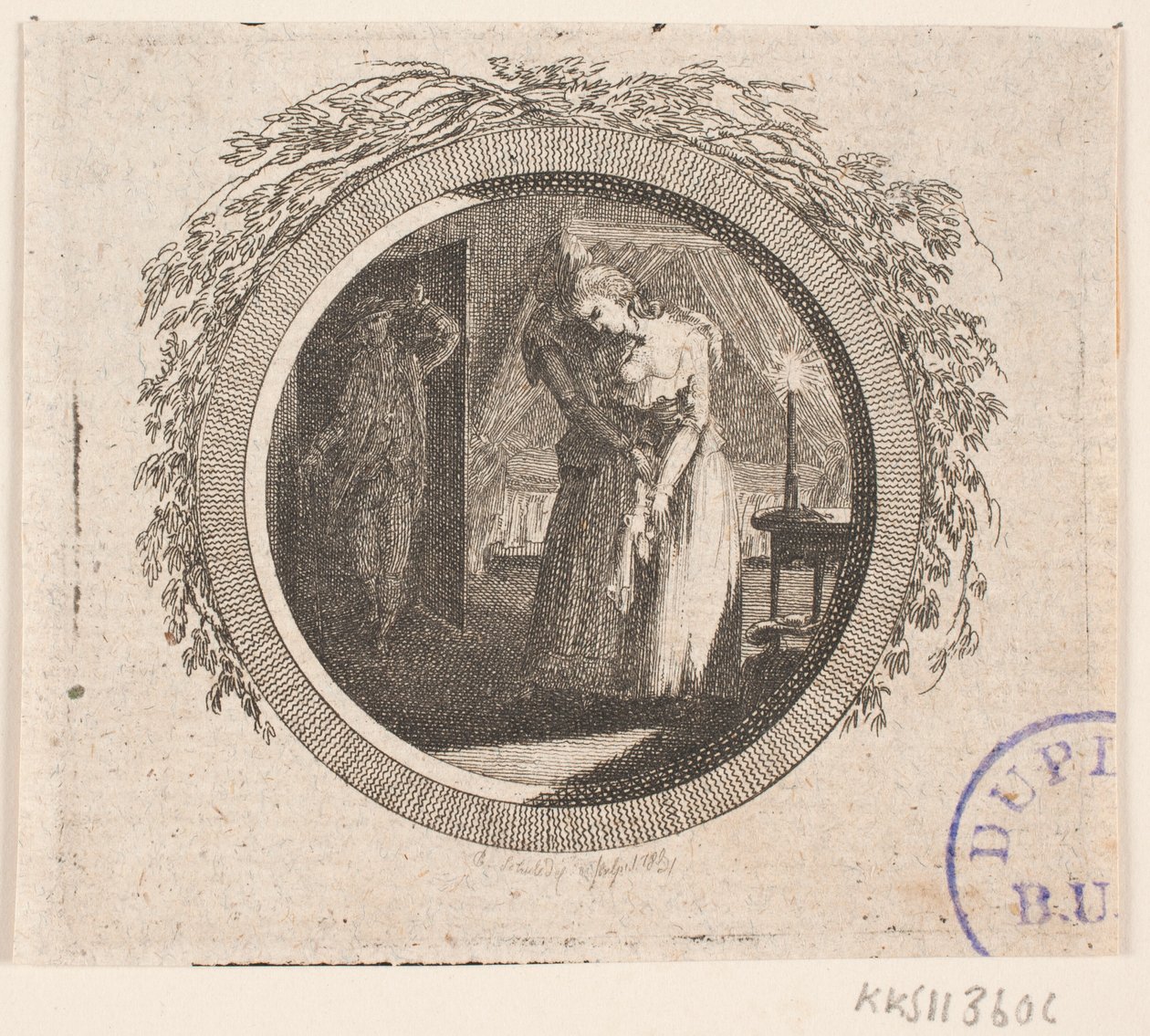 Título vinheta para S. Richardson: "História da Senhorita Clarissa Harlowe", Parte Quatro de Georg Christian Schule