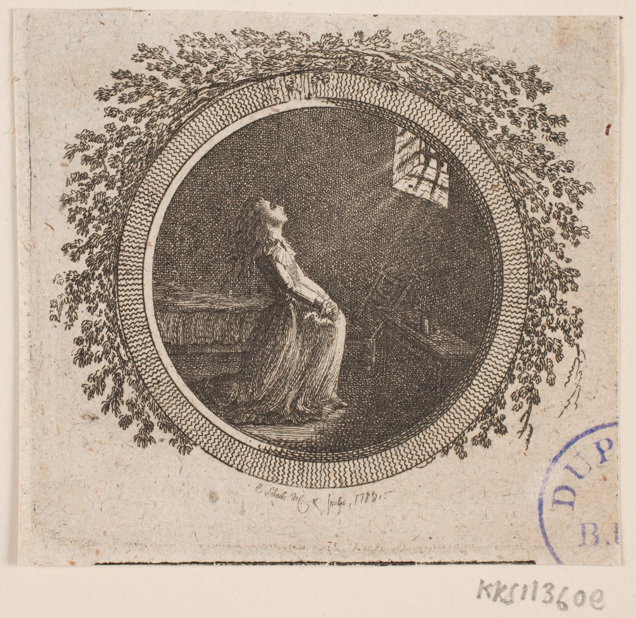 Título vinheta para S. Richardson: "História da Senhorita Clarissa Harlowe", Parte Seis de Georg Christian Schule