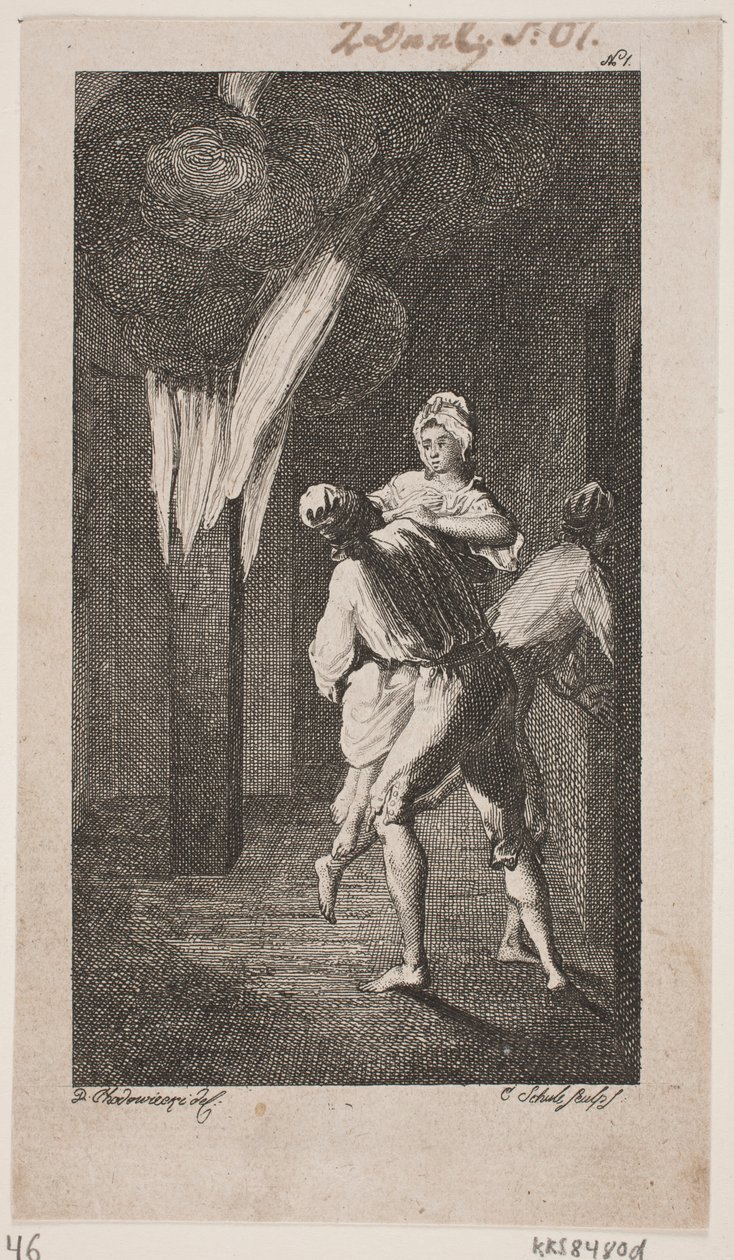 A vinheta do título para "Peregrine Pickles Incidents" de Smollett de Georg Christian Schule