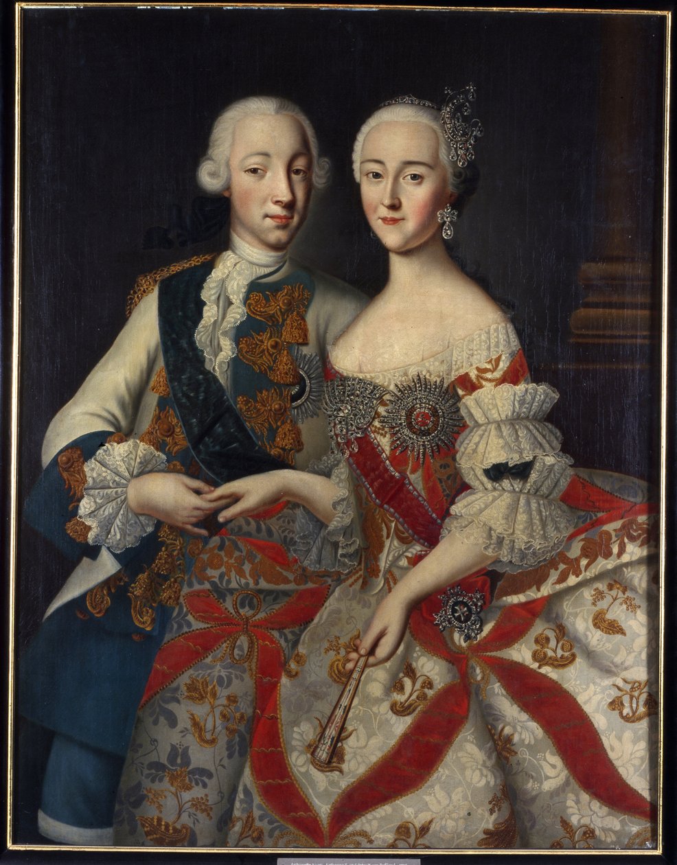Retrato do Grão-Duque Pyotr Fyodorovich (Pedro II da Rússia) de Georg Christoph Grooth