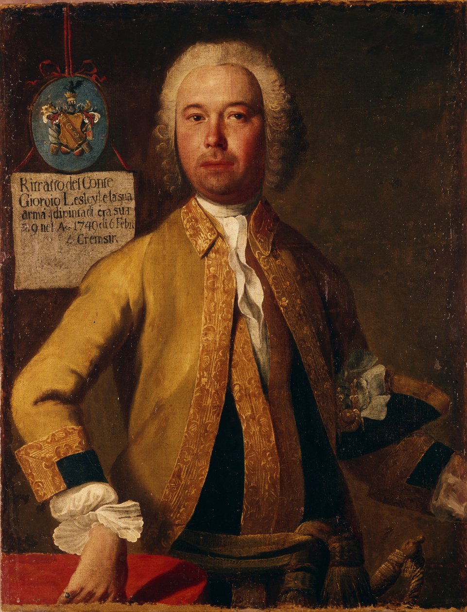 Retrato do Conde Geral George Lesley 1720-1772, 1749 de Georg Christoph Grooth