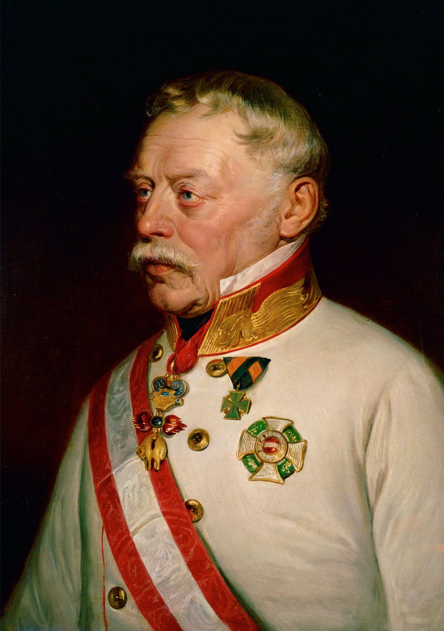 Marechal-de-campo Johann Joseph Wenzel Radetzky von Radetz ... (pintura sobre tela) de Georg Decker