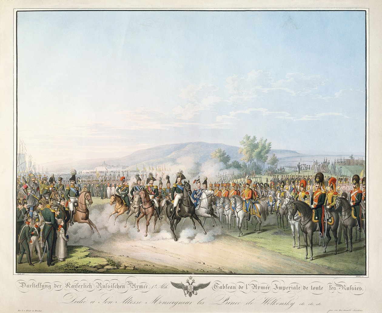 Tabela do exército imperial de toda a Rússia, da "Tabela dos exércitos europeus", de Ludwig Von Kleist, c.1828-1845 de Georg Emanuel Opitz