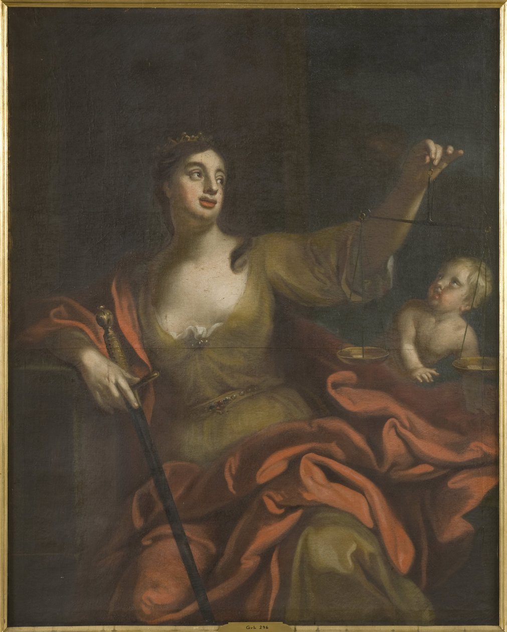 Equite (Justiça) - Aequitas, de Schroder, Georg Engelhard (George Engelhardt) (1684-1750). Óleo sobre tela. Dimensão : 154x123 cm. Nationalmuseum Estocolmo de Georg Engelhardt Schröder