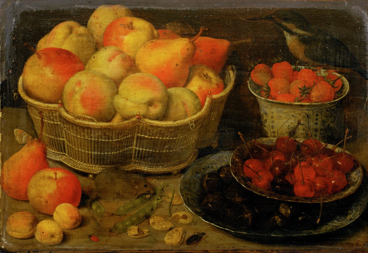 Natureza morta com fruta ... (pintura sobre madeira) de Georg Flegel