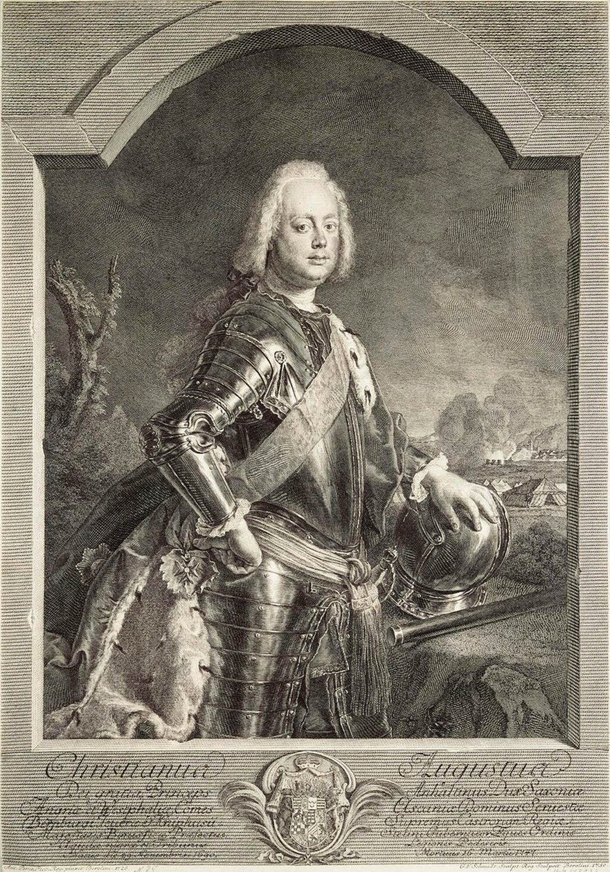 Retrato de Christian August, Príncipe de Anhalt-Zerbst 1690-1747, 1750. de Georg Freidrich Schmidt