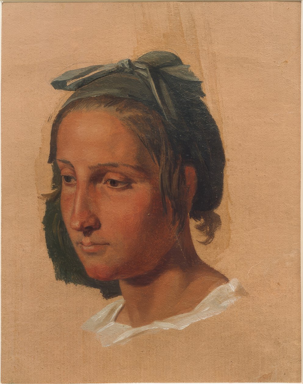 Estudo do retrato de uma mulher italiana de Georg Friedrich August Lucas