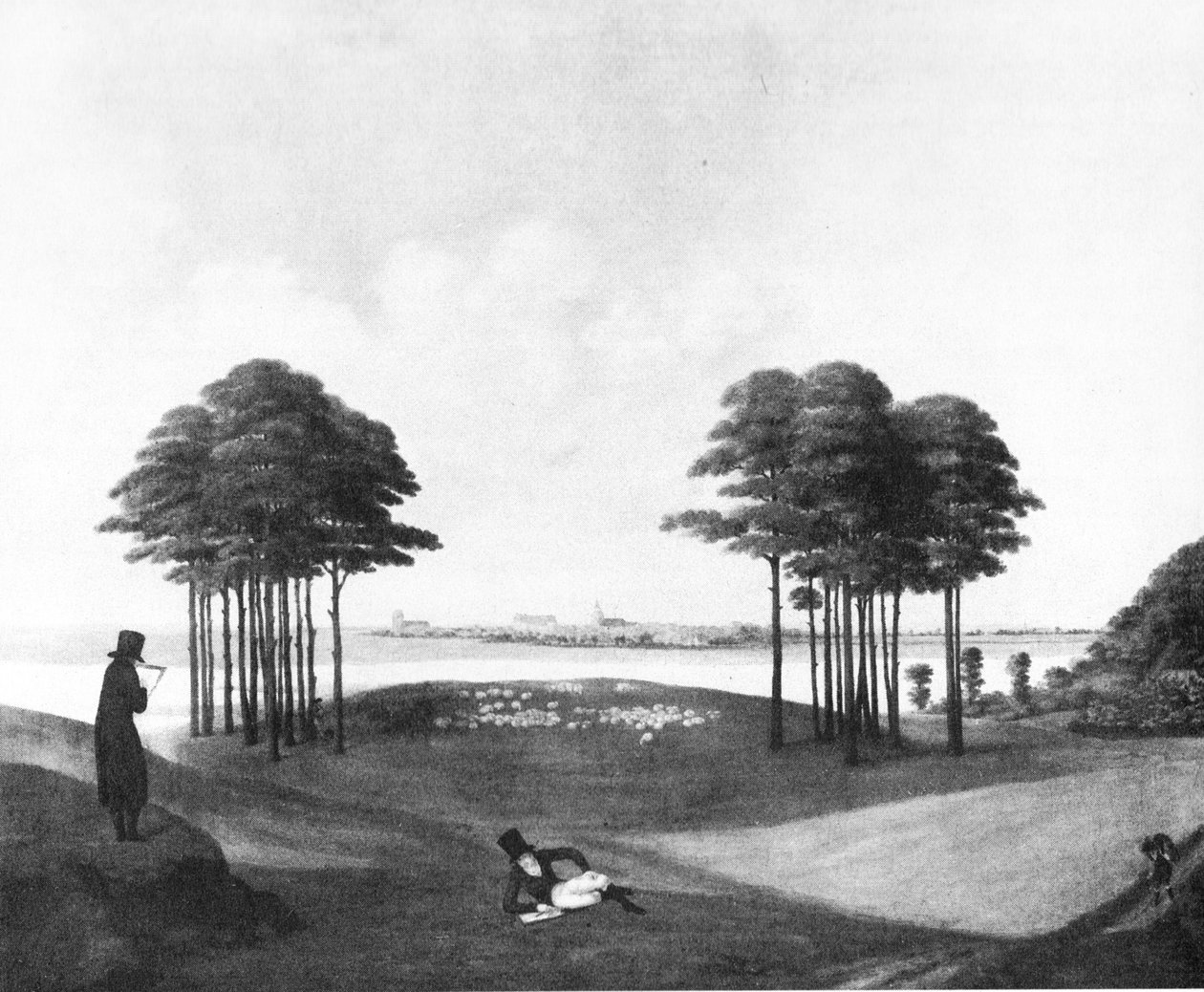 Vista da cidade de Güstrow de Georg Friedrich Kersting