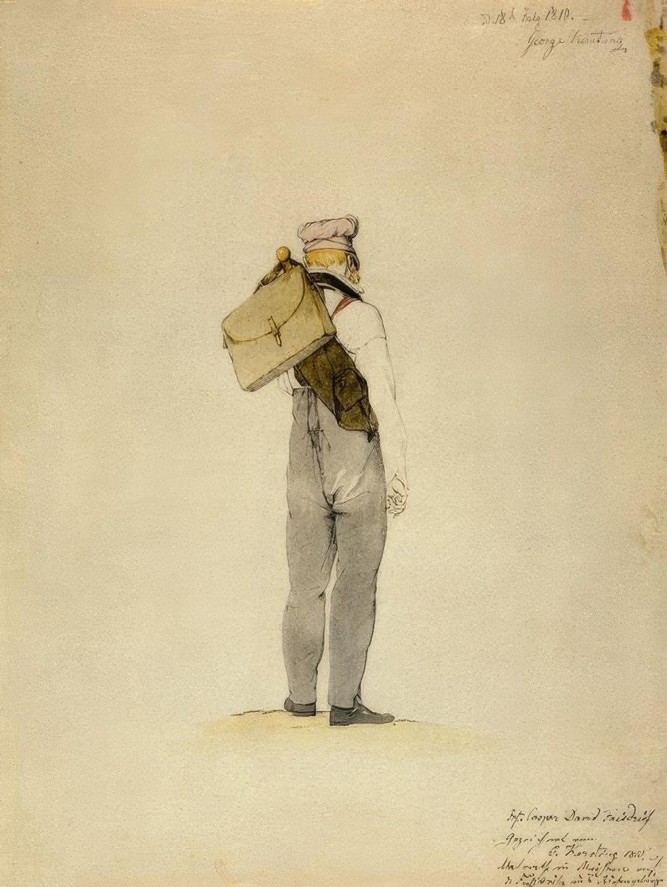 CD Friedrich em uma viagem a pé nas montanhas gigantes de Georg Friedrich Kersting