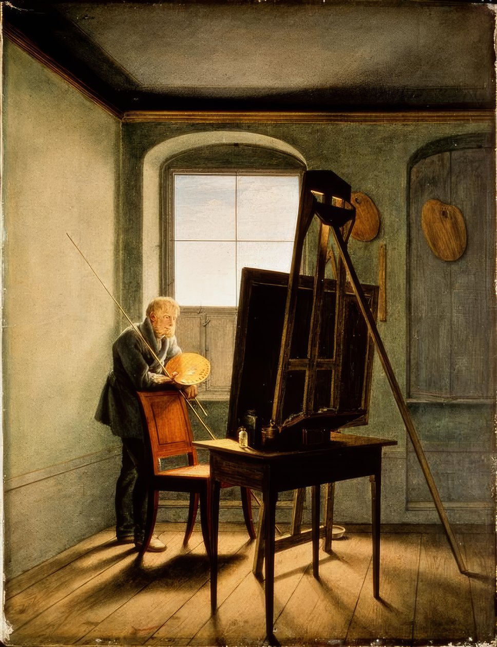 Caspar David Friedrich em seu estúdio de Georg Friedrich Kersting