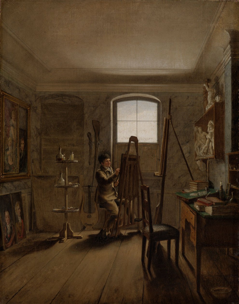 O pintor Gerhard von Kügelgen no seu ateliê de Georg Friedrich Kersting