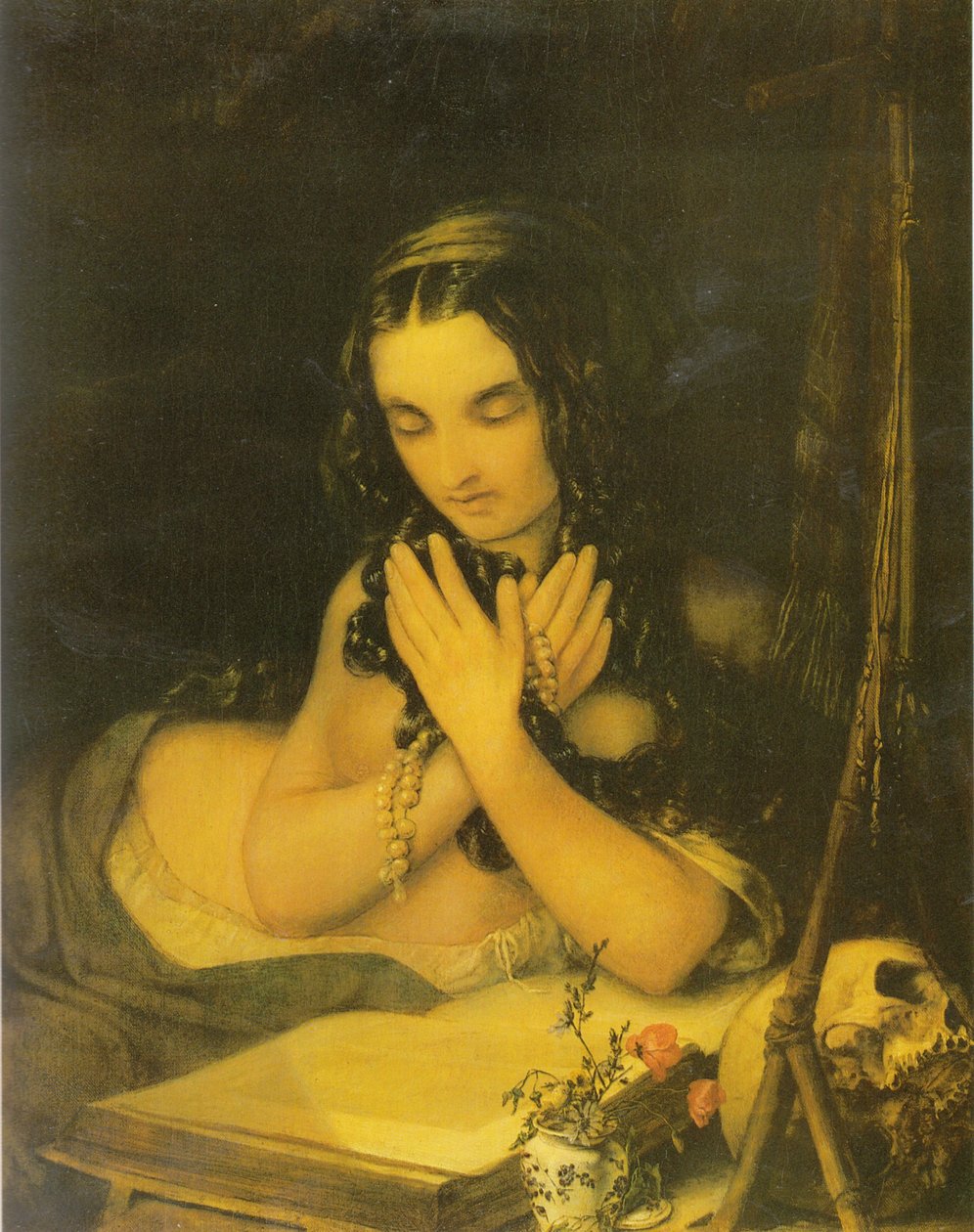 Alemão:  Maria Madalena Penitente Maria Madalena de Georg Friedrich Kersting