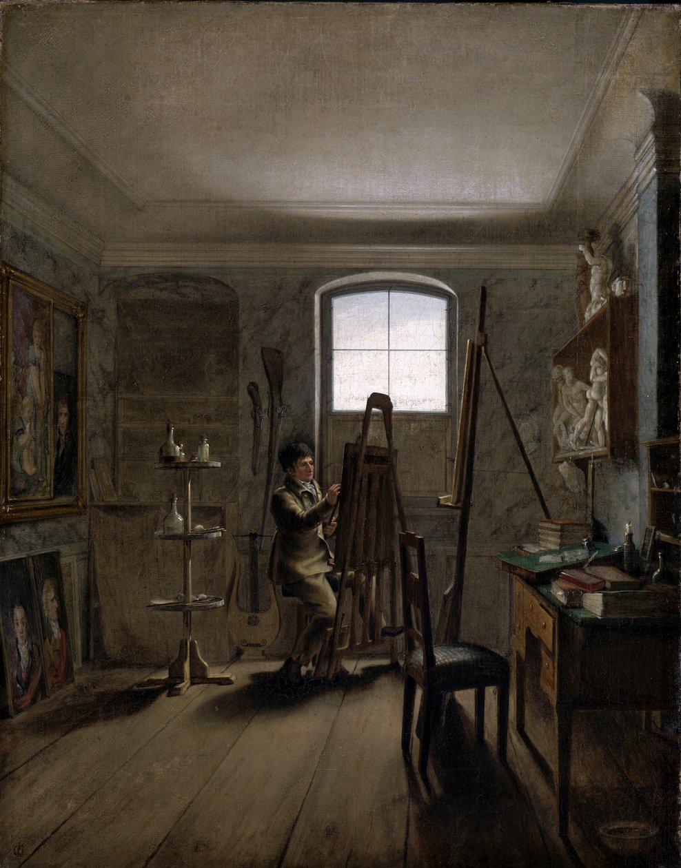 O pintor Gerhard von Kügelgen em seu estúdio de Georg Friedrich Kersting