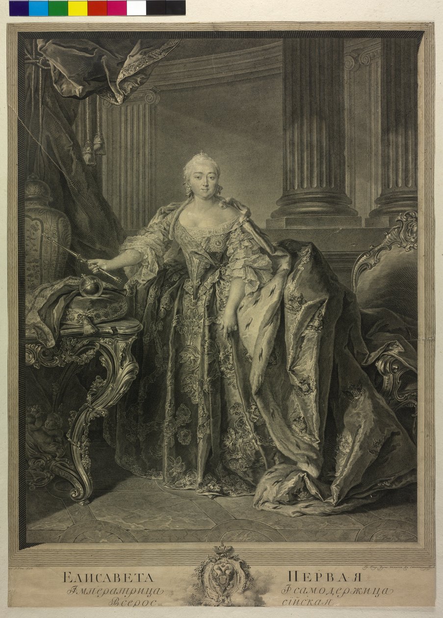 Imperatriz da Rússia Elisabeth Petrowna de Georg Friedrich Schmidt