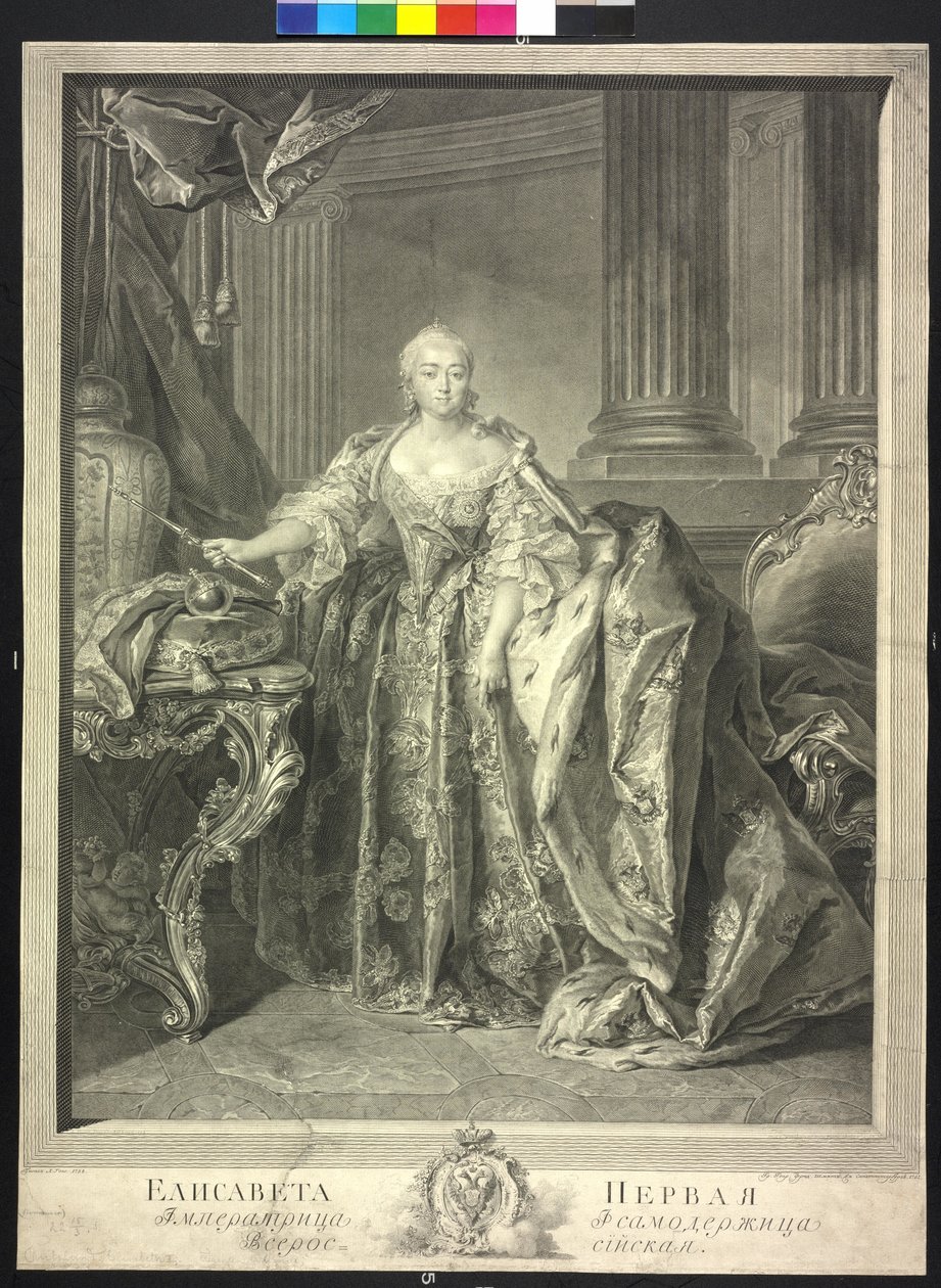 Imperatriz da Rússia Elisabeth Petrowna de Georg Friedrich Schmidt