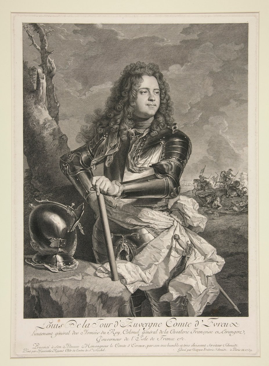 Retrato de Louis de la tour d de Georg Friedrich Schmidt