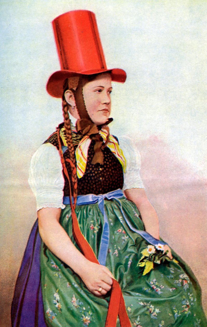 Uma donzela da floresta em seu vestido de domingo, 1922. de Georg Haeckel