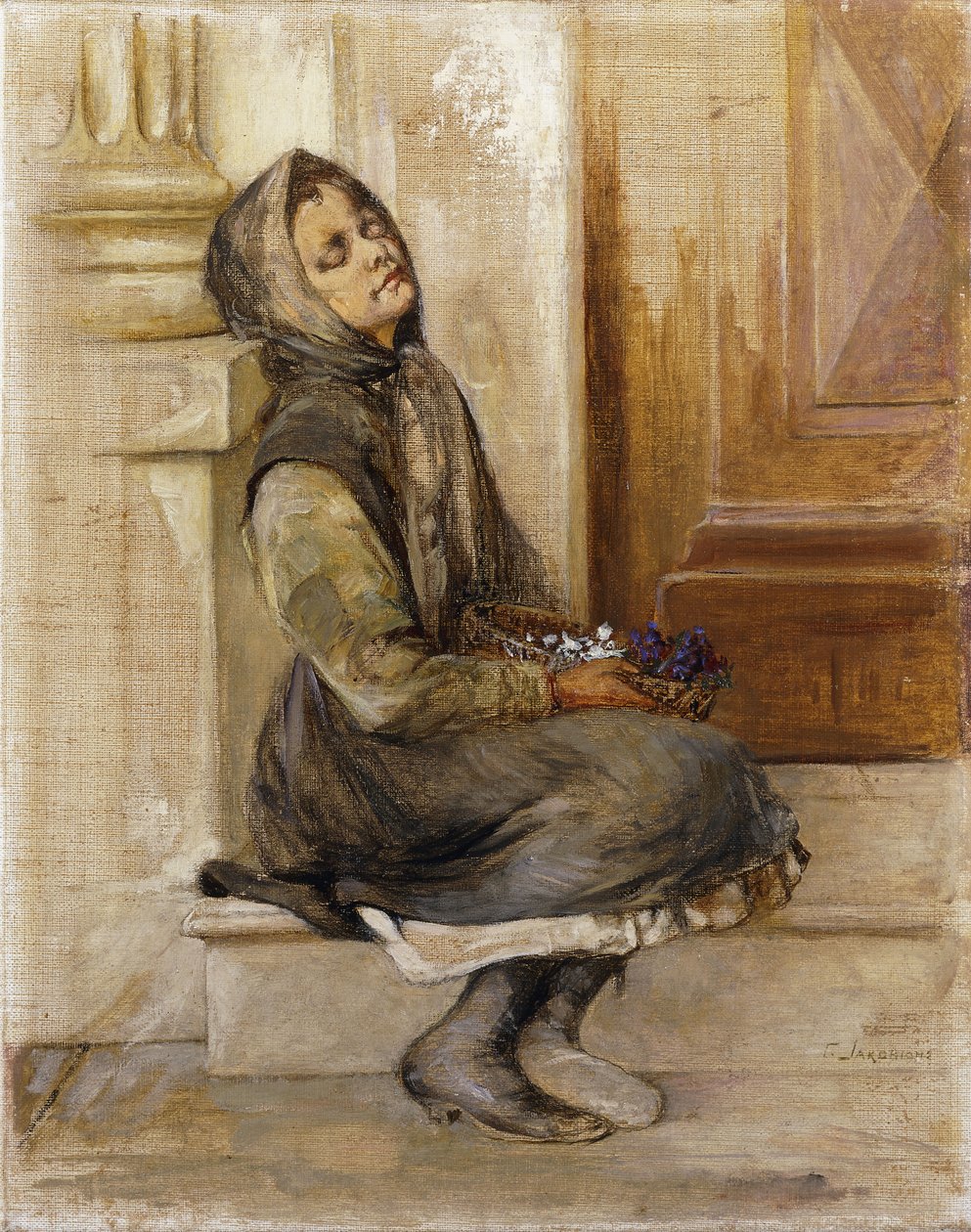 O vendedor de flores de Georg Jacobides