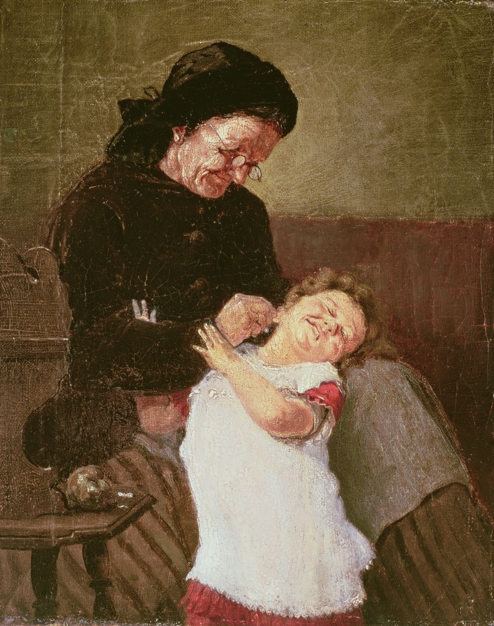 The Naughty Girl (óleo sobre tela) de Georg Jakobides