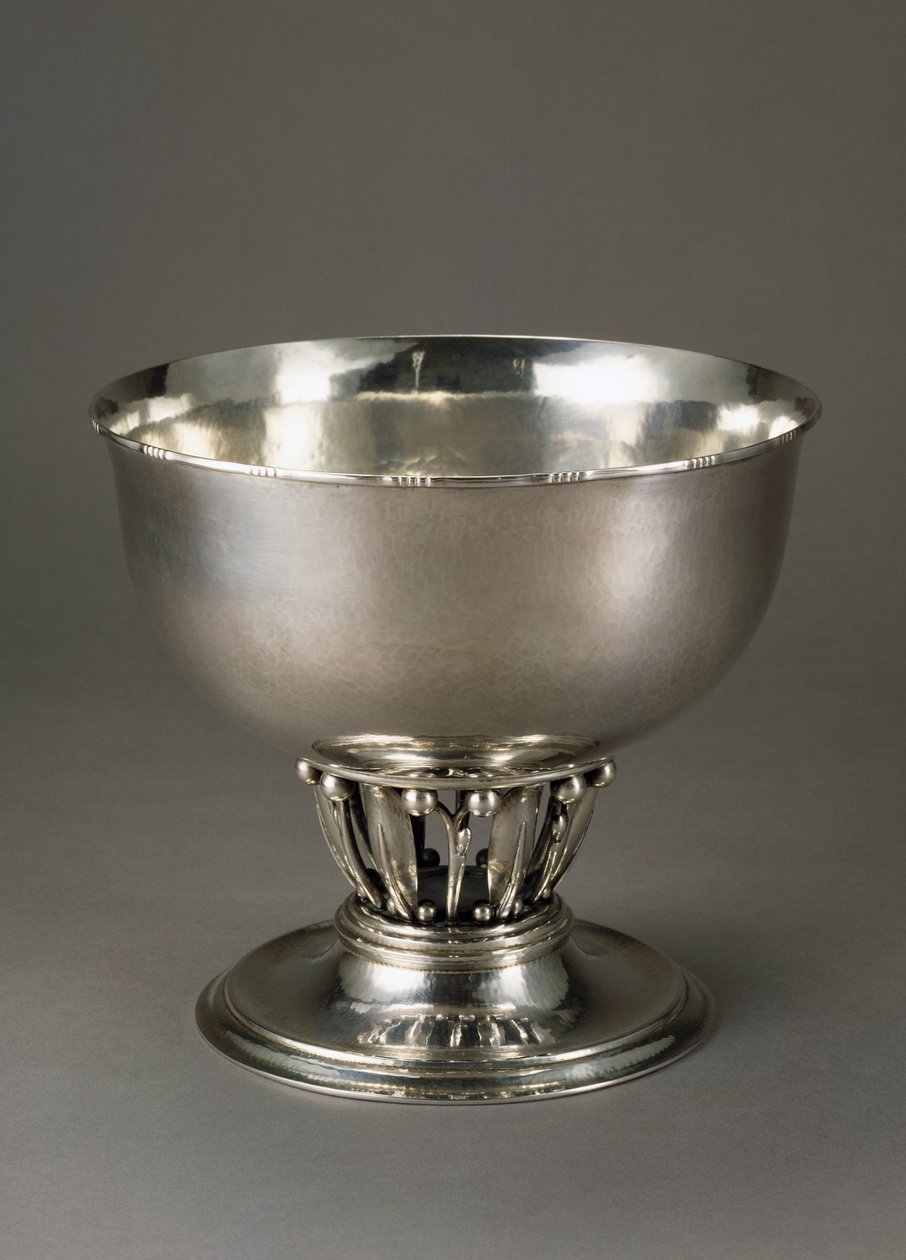 Fruteira de prata martelada e cinzelada de Georg Jensen