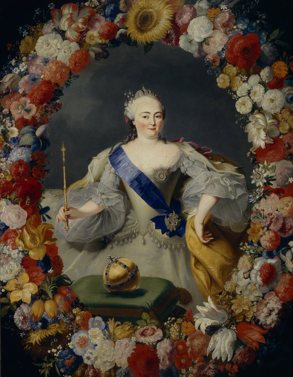 Retrato da imperatriz Elisabeth 1709-1762, 1754 de Georg Kaspar von Prenner