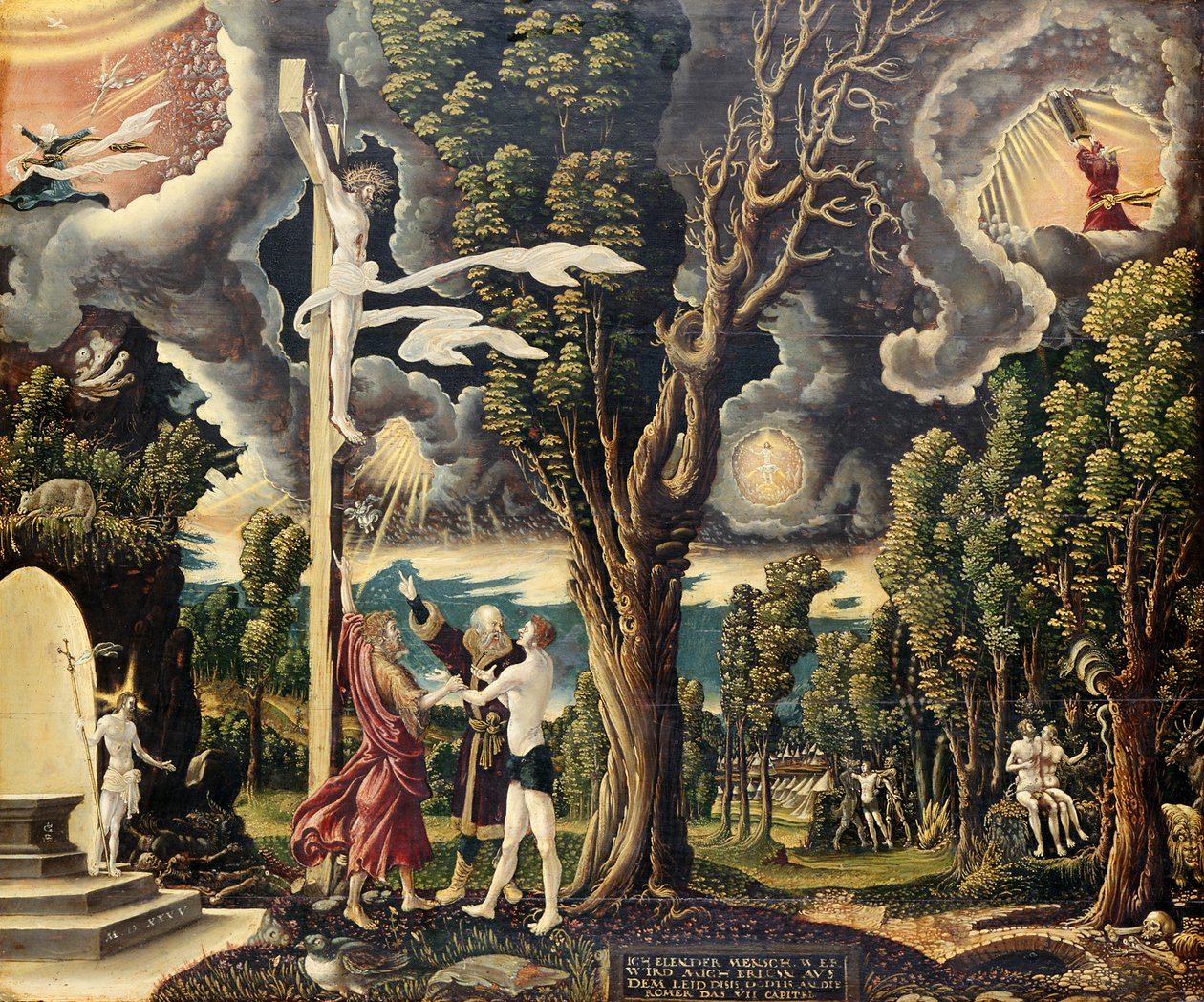Queda e Redenção, 1535 de Georg Lemberger