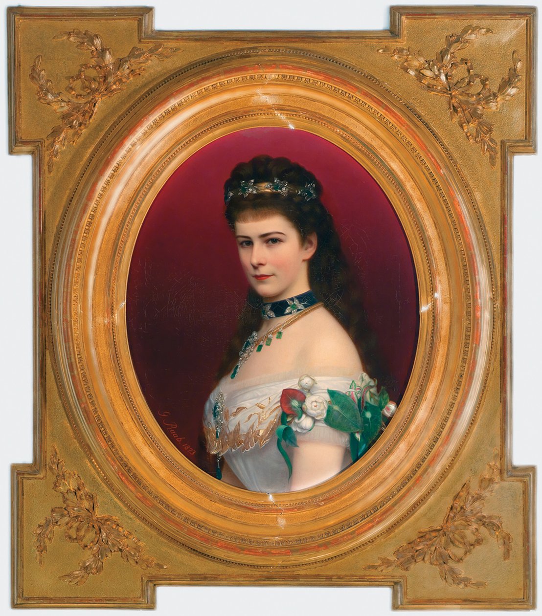 Retrato de Elisabeth da Baviera com Diadema, antes de 1885 de Georg Martin Ignaz Raab