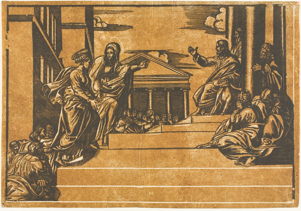 Martha e Magdalen a subir os degraus do Templo de Georg Matheus